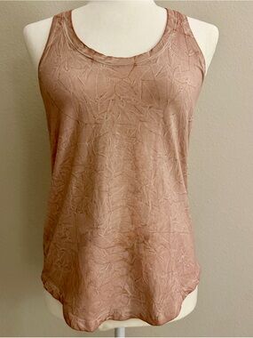 Lululemon Racerback Tank Red Clay Tie Dye Mauve Pink Size 6